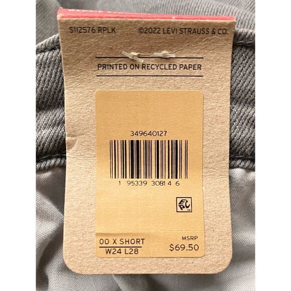 NWT Levi's Wedgie Straight Cropped Jeans in Cosmic Comet, Size 00 X Short, 24x28 - Picture 12 of 16